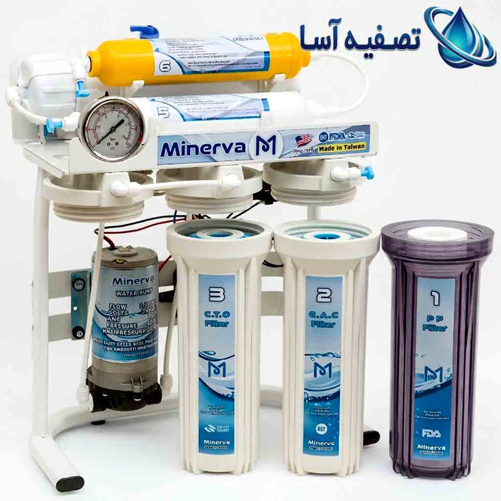 قیمت دستگاه تصفیه آب 6 مرحلهای معدنی ساز مینروا Minerva Ro6_50G