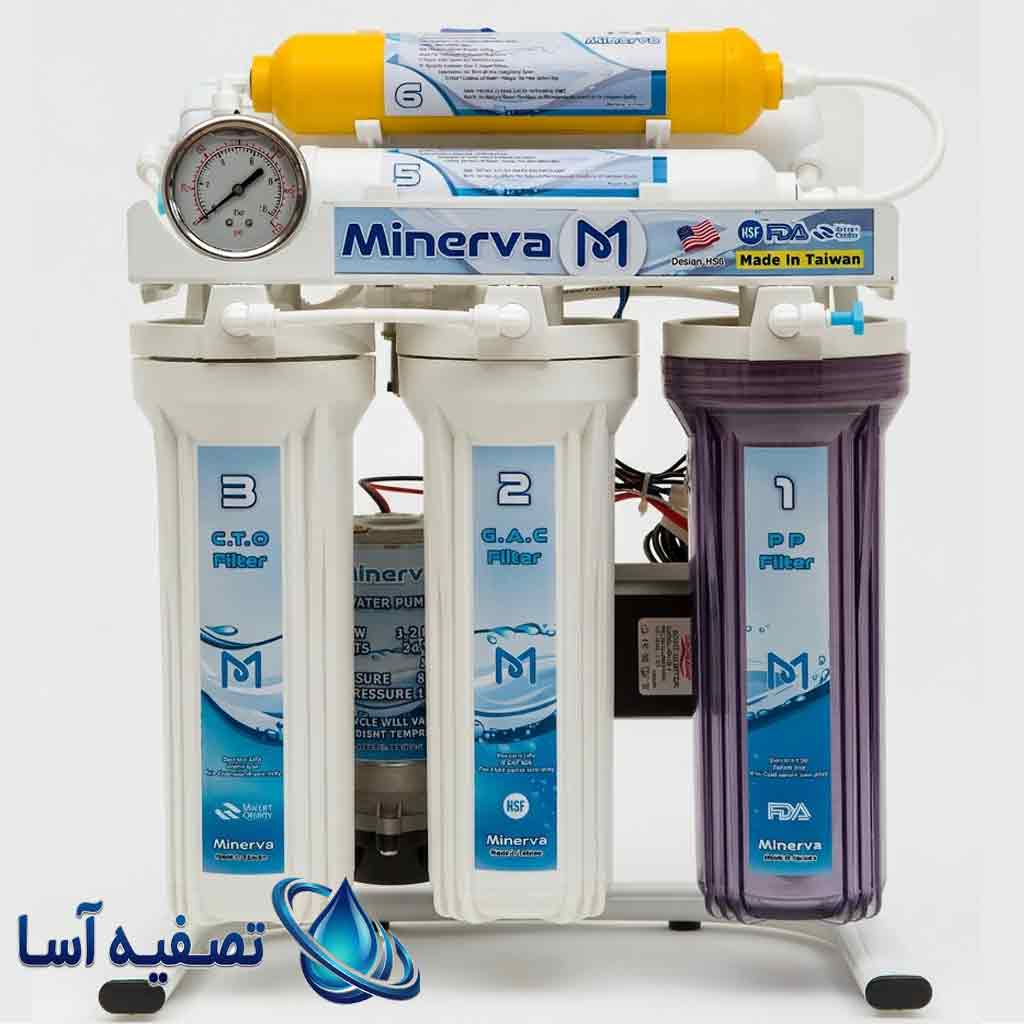 خرید دستگاه تصفیه آب 6 مرحلهای معدنی ساز مینروا Minerva Ro6_50G