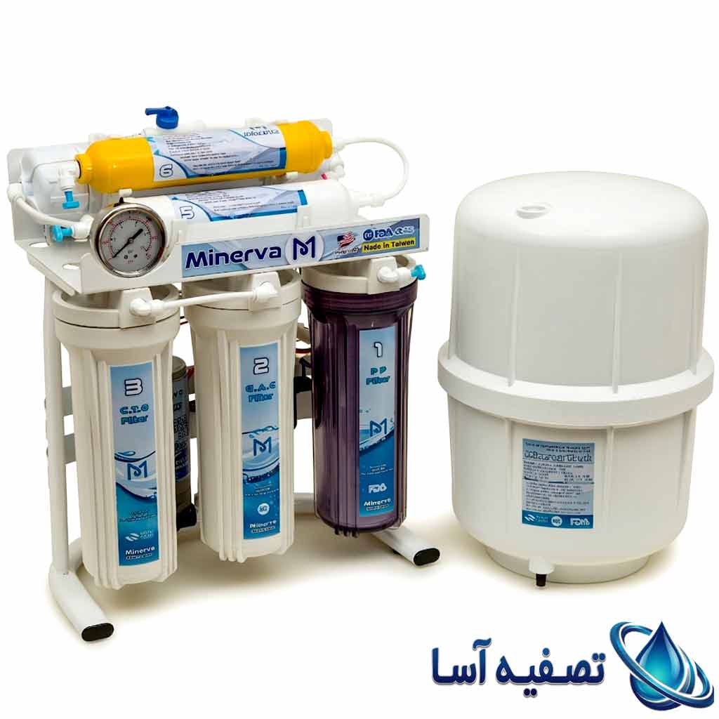دستگاه تصفیه آب 6 مرحلهای معدنی ساز مینروا Minerva Ro6_50G