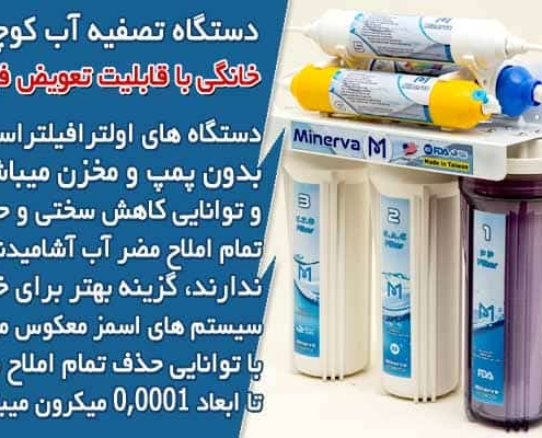 دستگاه تصفیه آب کوچک خانگی با قابلیت تعویض فیلتر