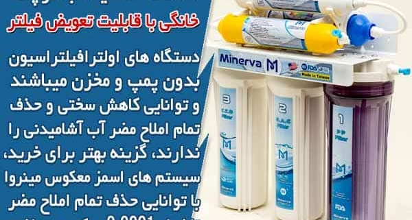 دستگاه تصفیه آب کوچک خانگی با قابلیت تعویض فیلتر