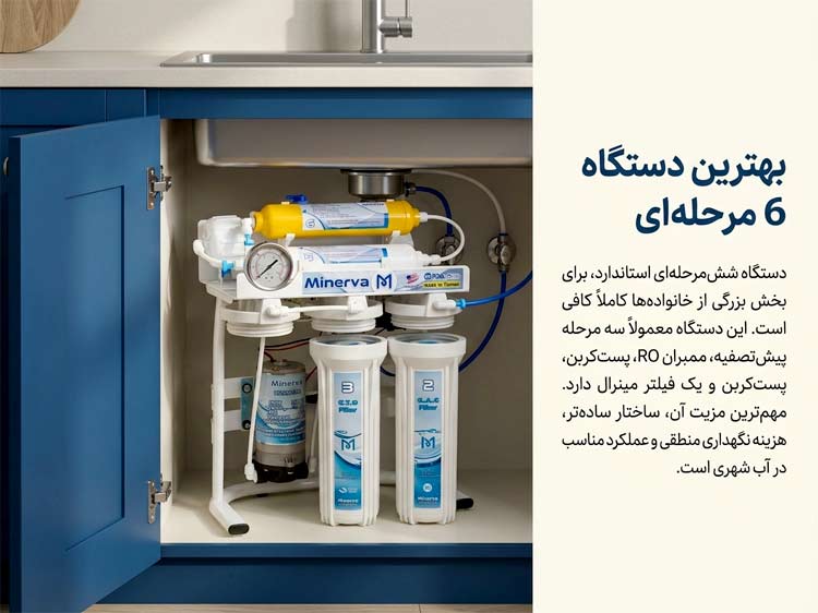 بهترین دستگاه تصفیه آب 6 مرحله ای