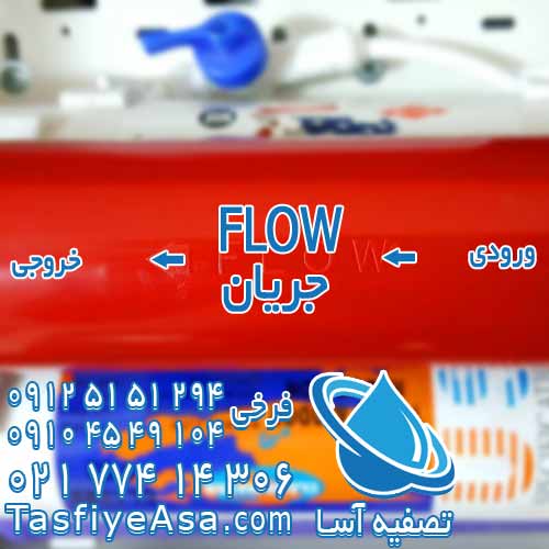 فلو flow ورودی خروجی فیلتر دستگاه تصفیه آب خانگی تایوانی به چه معناست معنی لغت
