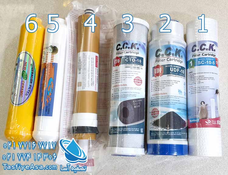 ترتیب فیلترهای تصفیه آب 6 7 8 9 10 مرحله ای