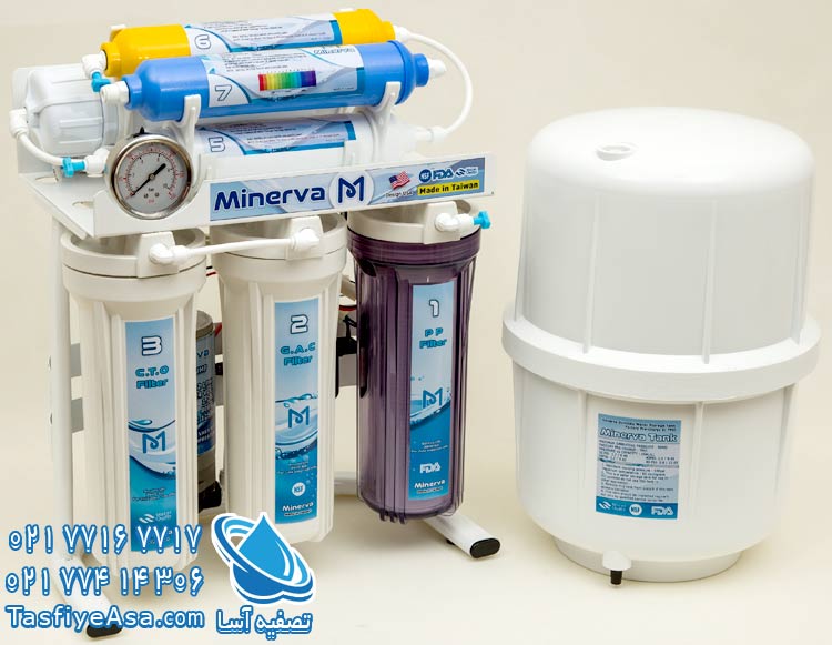 دستگاه تصفیه آب 7 مرحله ای قلیایی مینروا Minerva RO7_Alkaline